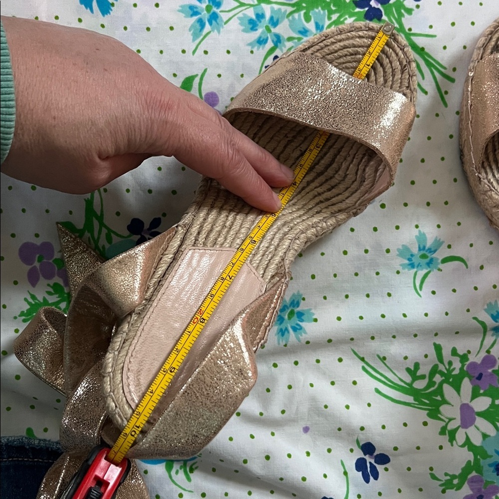 Loeffler Randall Metallic Ankle Lace Espadrilles- 9? - Picture 14 of 15